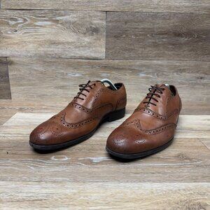 Clarks Brown Leather WingTip Oxfords Men's Size 10